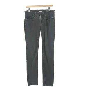 Eileen Fisher jeans slim leg black grey stretch organic cotton blend sz 8